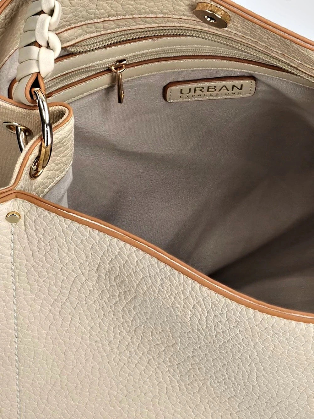 Urban Expressions Elisha Crossbody Cream Bag - Picture 5 of 5